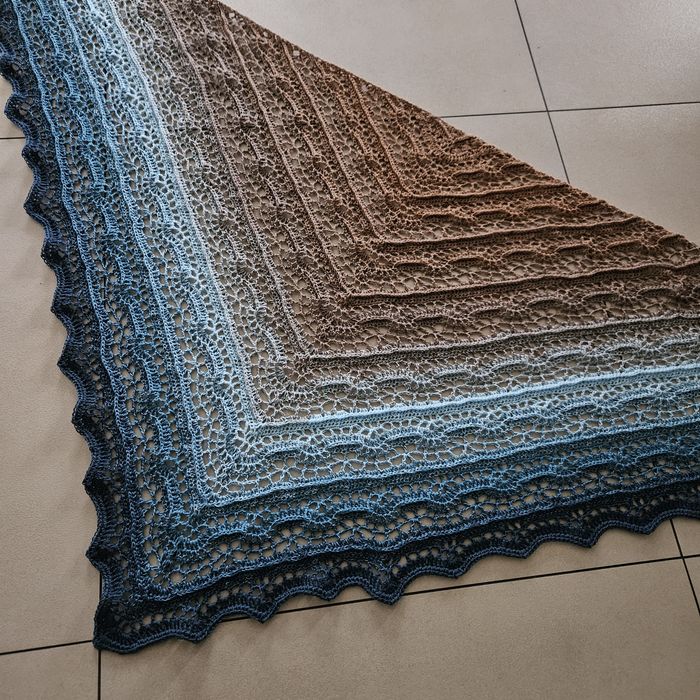 Chusta robiona na szydełku rękodzieło Handmade idealna na prezent