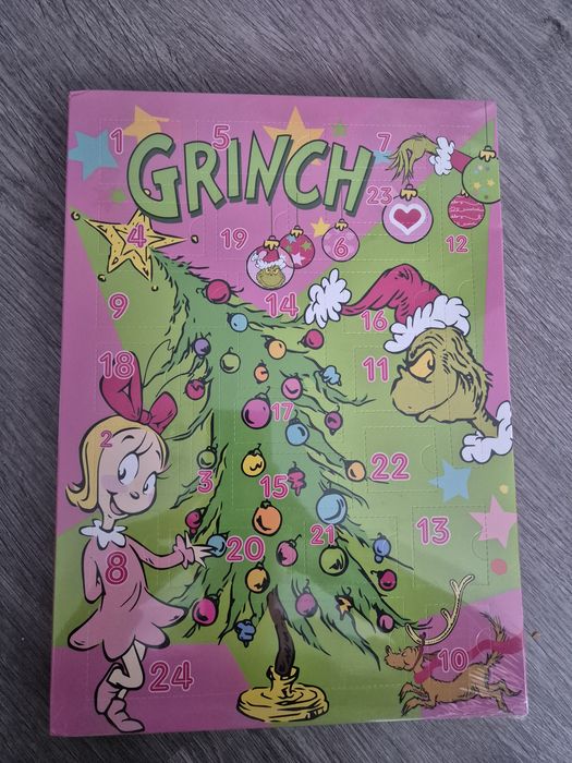 Nowy kalendarz adwentowy grinch dla dziewczynki spinki gumki