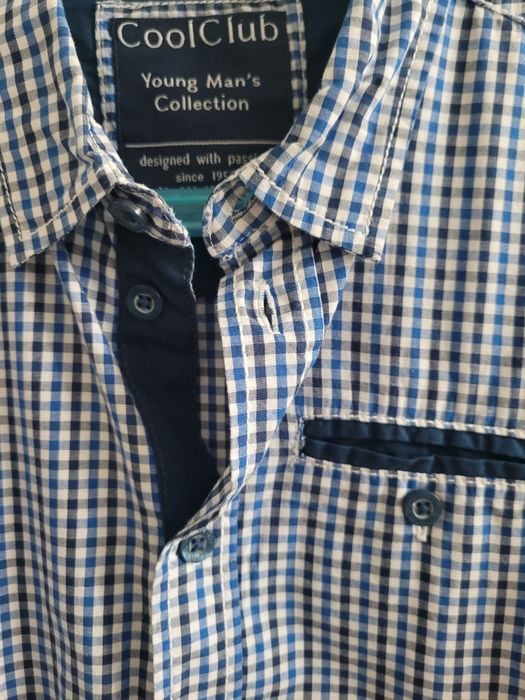 Koszula chłopięca z krótkim rękawem, ze Smyka, rozm. 152