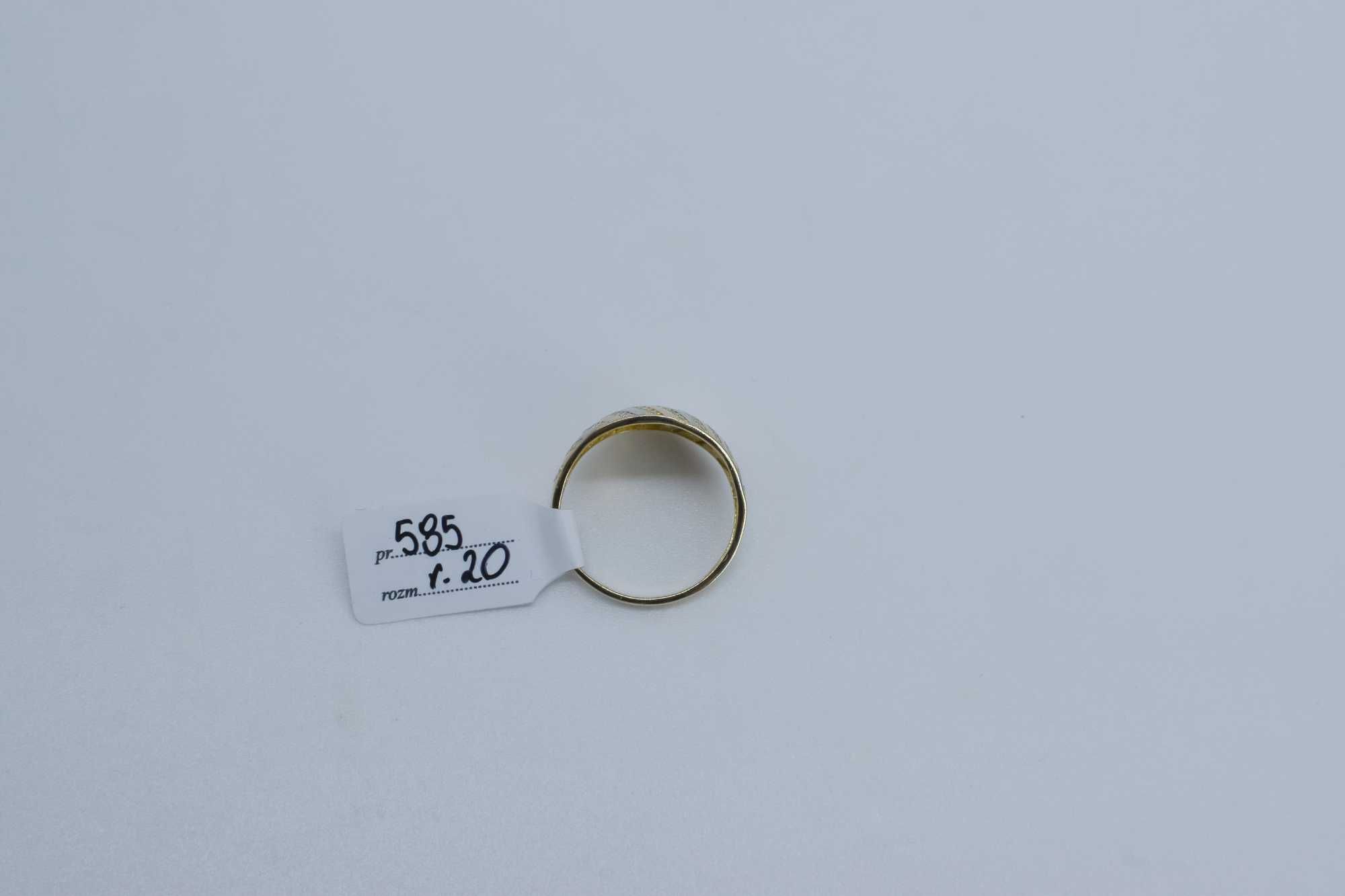 Złoty pierścionek 585 3,37 gram rozmiar 20 Okazja