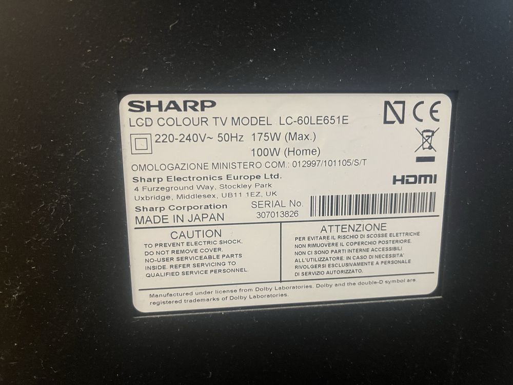 Telewizor SHARP LCD 60 cali