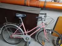 Rower damka damski różowy holenderski