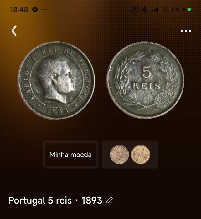 Moeda 1893 5 reis
