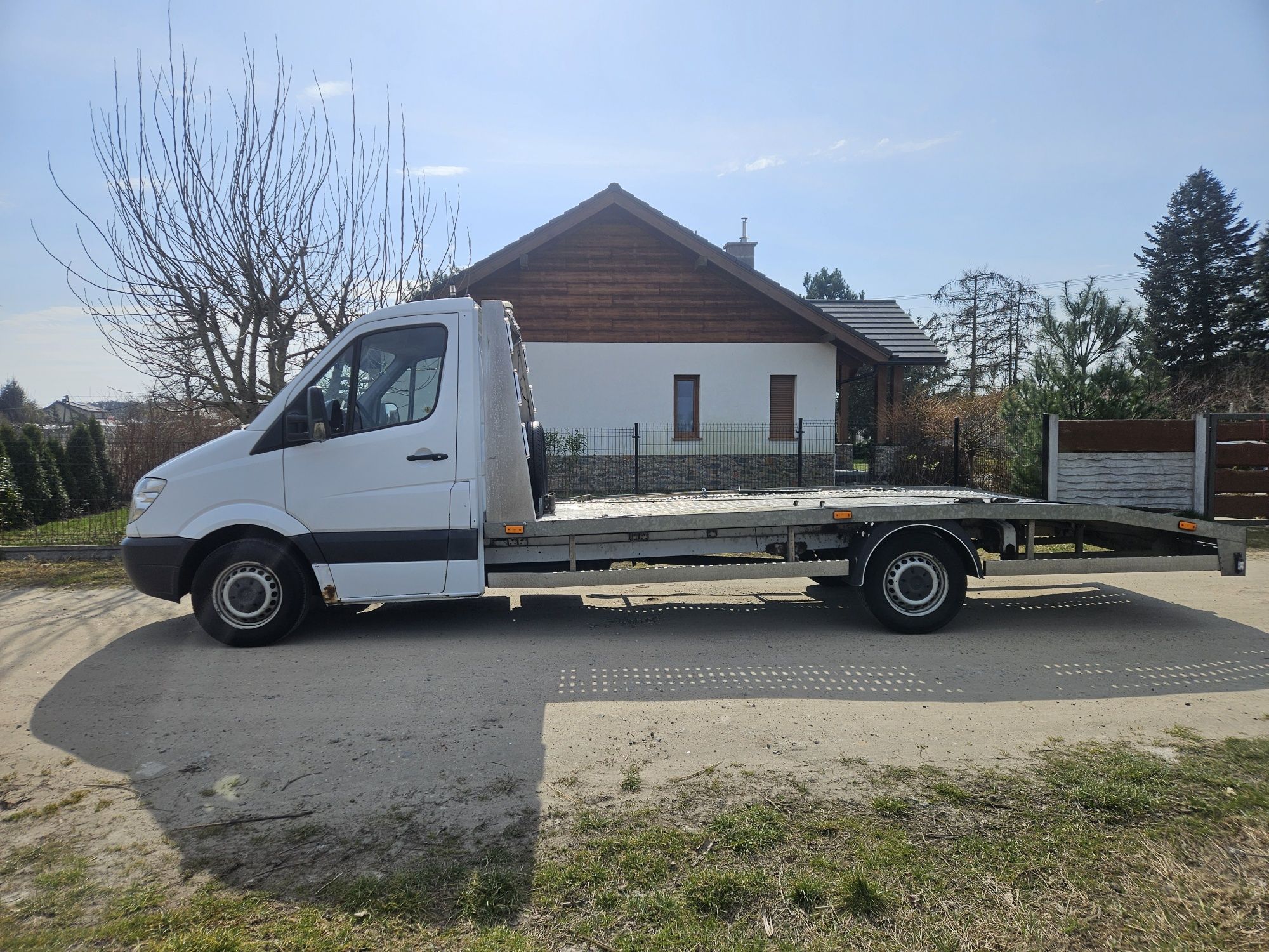 Autolaweta laweta mercedes sprinter zestaw z przyczepa! 5metrow najazd
