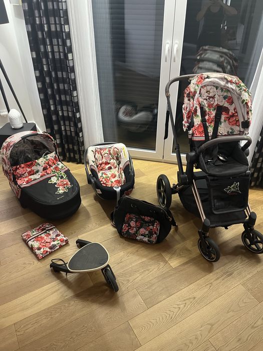 Cybex PRIAM 4.0 SPRING BLOSSOM wózek 3w1 z fotelikiem CLOUD T i-Size