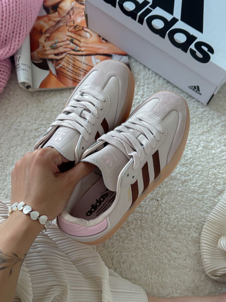 БЕЗ ПЕРЕДОПЛАТ‼️ Жіночі кросівки Adidas Samba Platform Beige самба