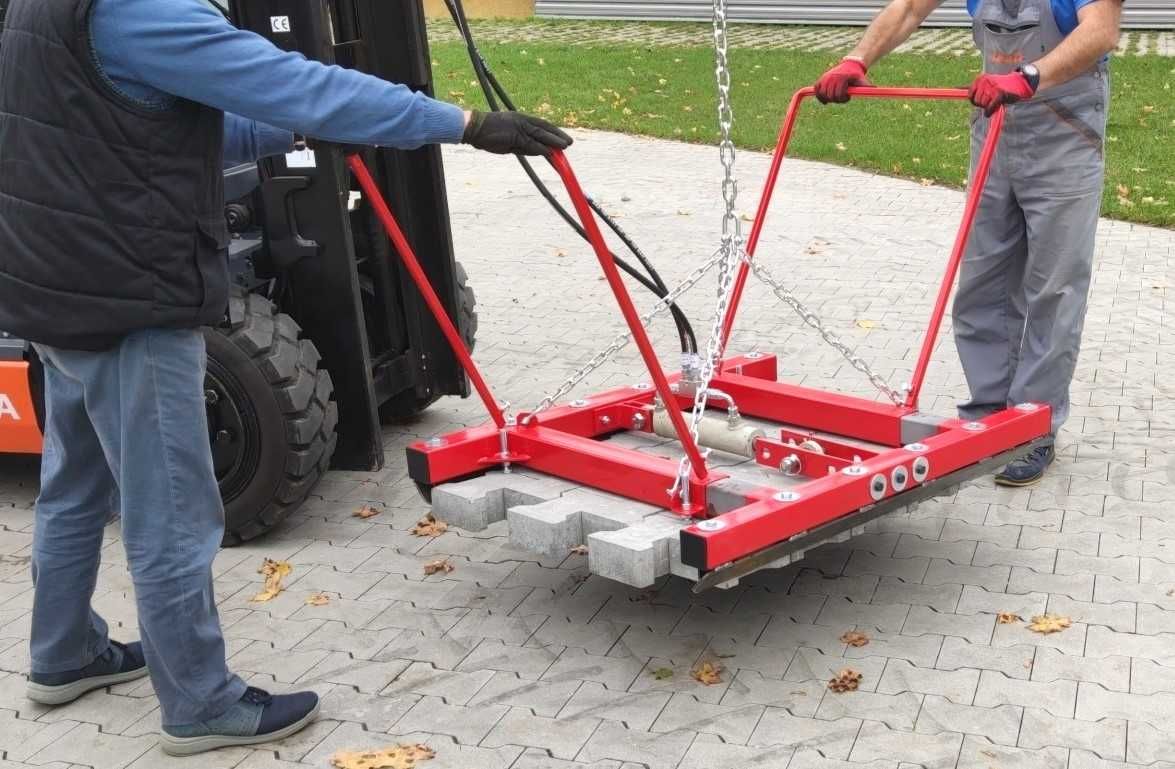 Chwytak / układarka do kostki brukowej do koparki, ładowarki, wózka