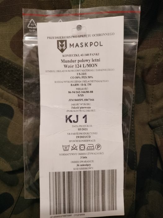 Mundur polowy letni wzor 124P/MON Bluza