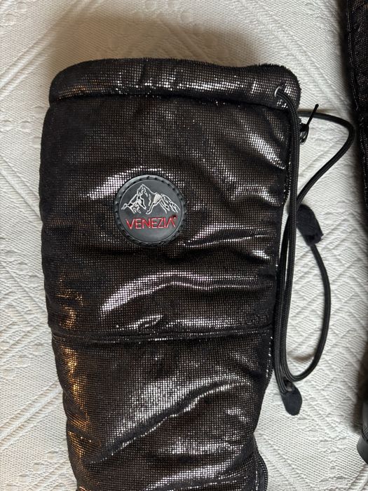 Venezia zimowe długie buty błyszczące 37