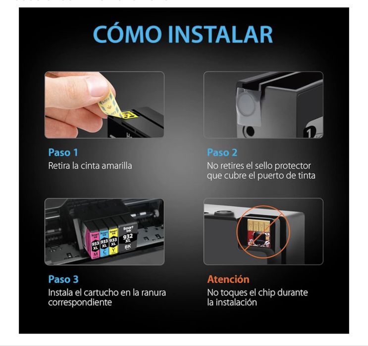 5 Tinteiros HP 932/933XL Novos, sem abrir