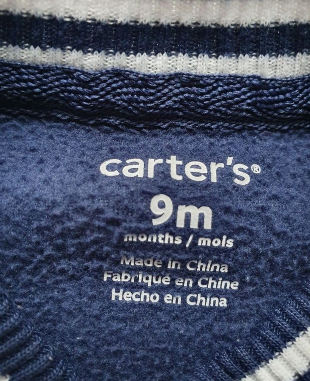 pajac polarowy carter's 9M pajacyk z polaru kombinezon ciepła piżama p