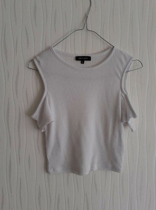Crop top bluzka z wyciętymi ramionami H&M 34