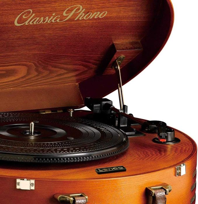 Gramofon Retro Lenco TT-34 Drewniany Wbudowane Głośniki Nowy Gwarancja