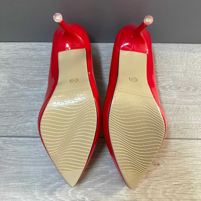 Szpilki czółenka lakierowane czerwone