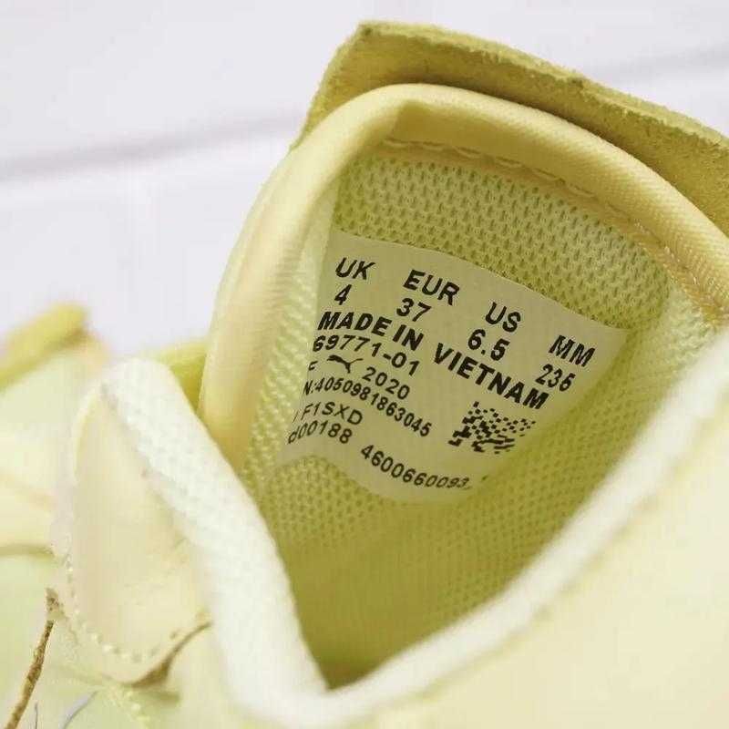 Кросівки жіночі Puma Пума жовті на платформі замш текстиль 37-41р