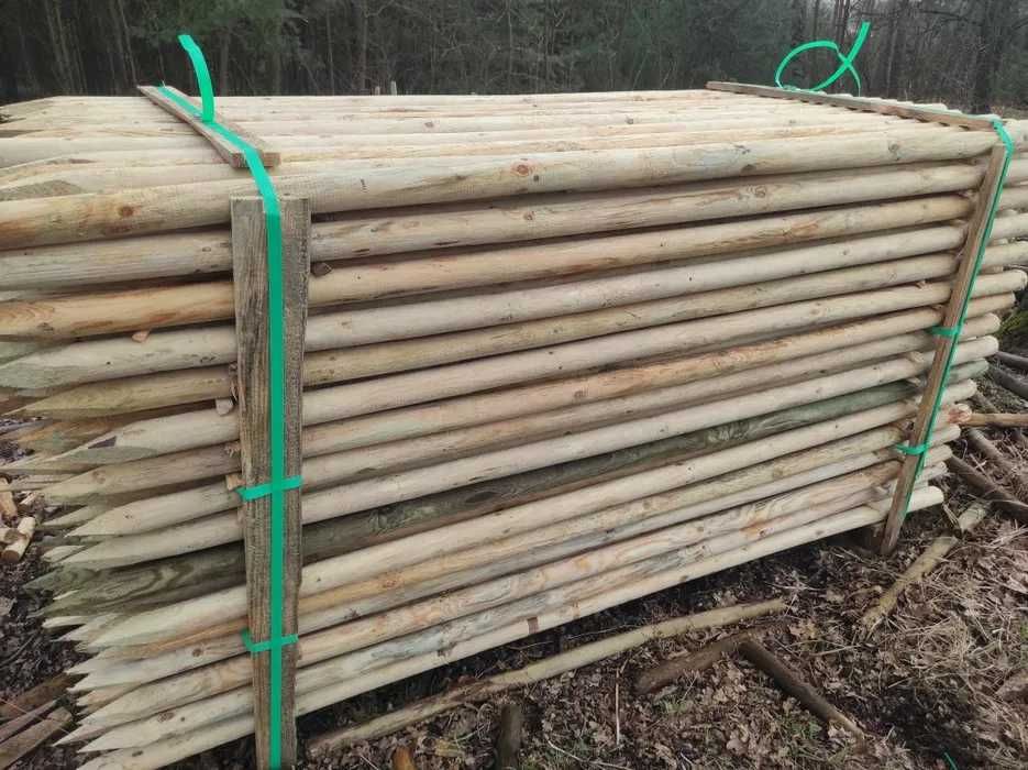 Paliki i Palisady toczone  do Sadzenia drzewek i Ogrodzeń