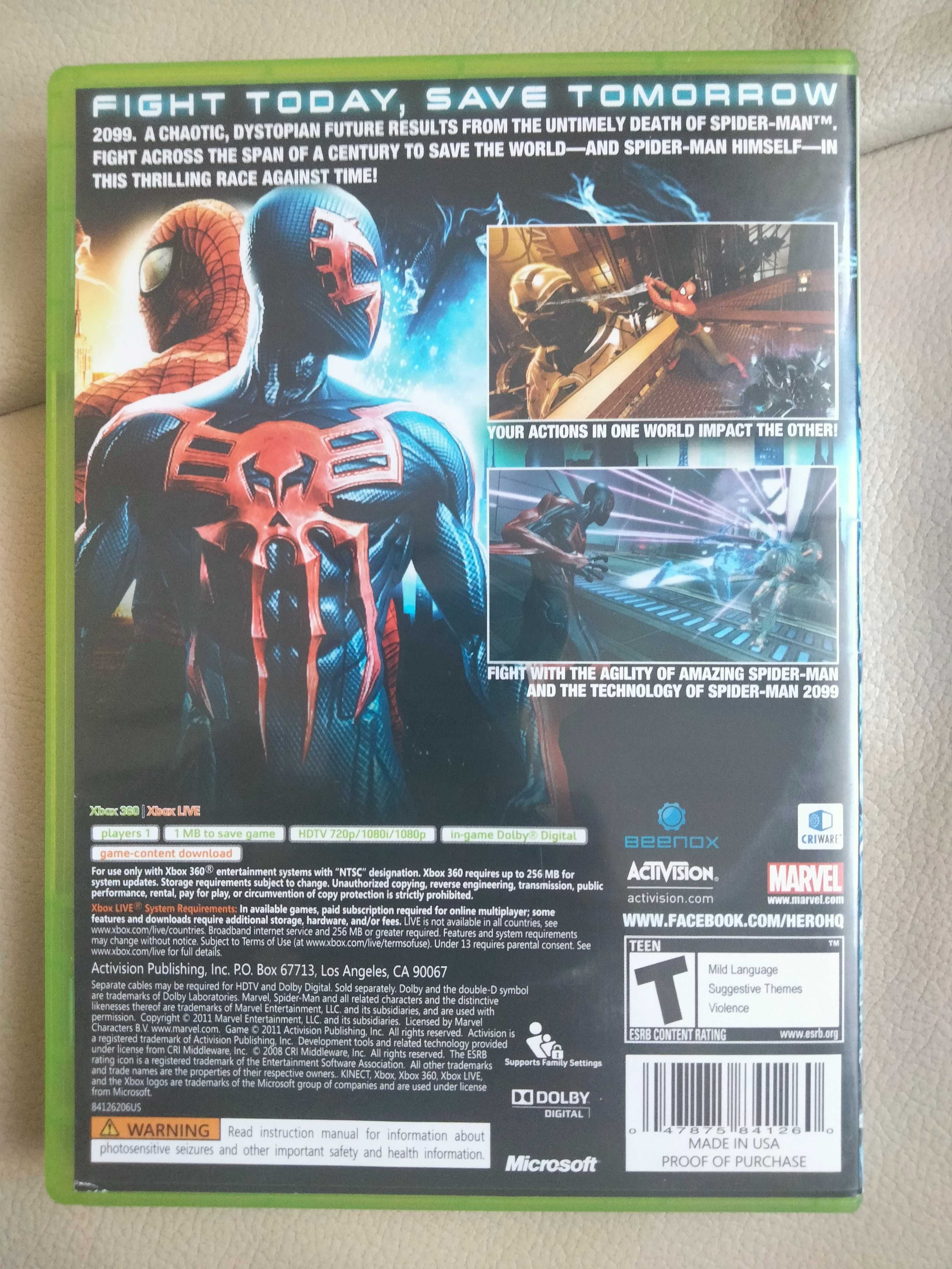 Spider-Man Edge of Time Xbox 360 NTSC