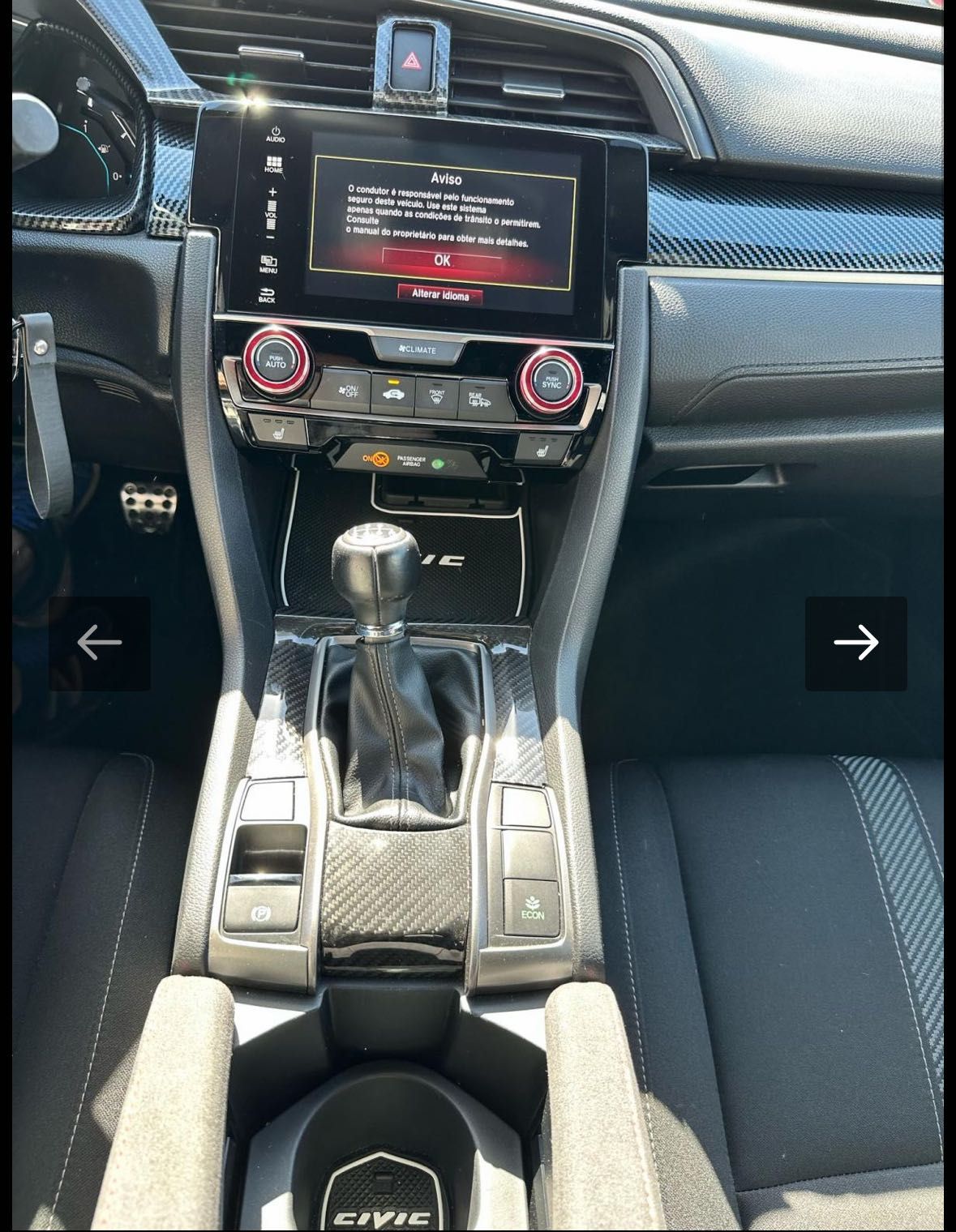 Honda Civic 1.0 V-Tec Sport 2018 com apenas 30.000kms