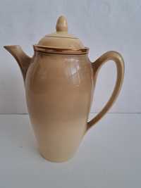 Dzbanek Ceramiczny Cieniowany Ecru I Złoto Do Kawy I Herbaty – 1 Litr