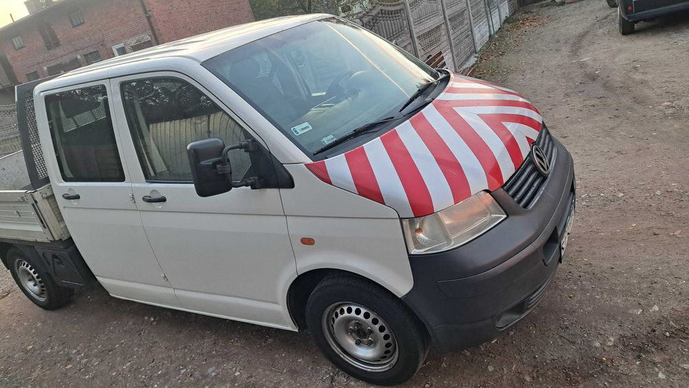 VW Volkswagen  Transporter T5 Doka  1,9 TDI 2006 6 OSÓB PLANDEKA