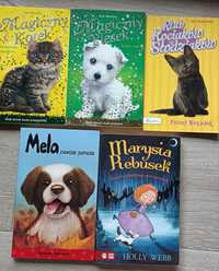 Zestaw: 5 książek dla dzieci, 4 o zwierzętach i Marysia Rebusek H. Web