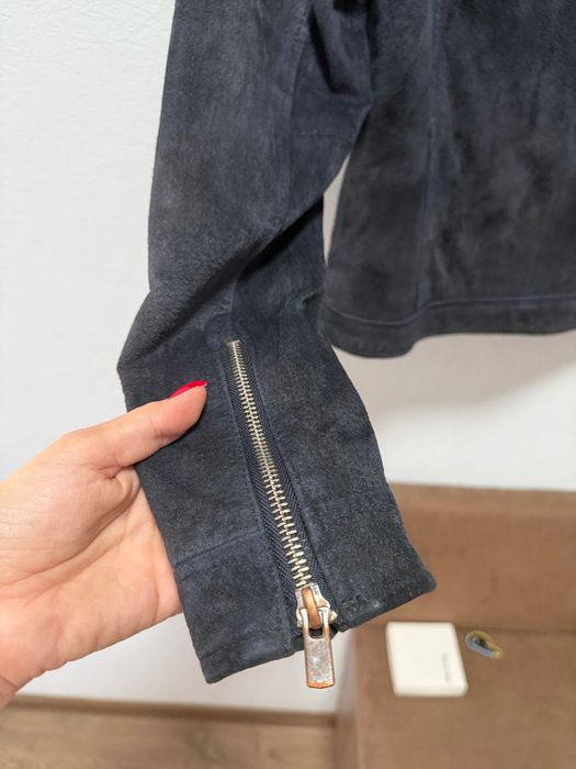 Куртка натуральна замшева Mango розмір С синього кольору