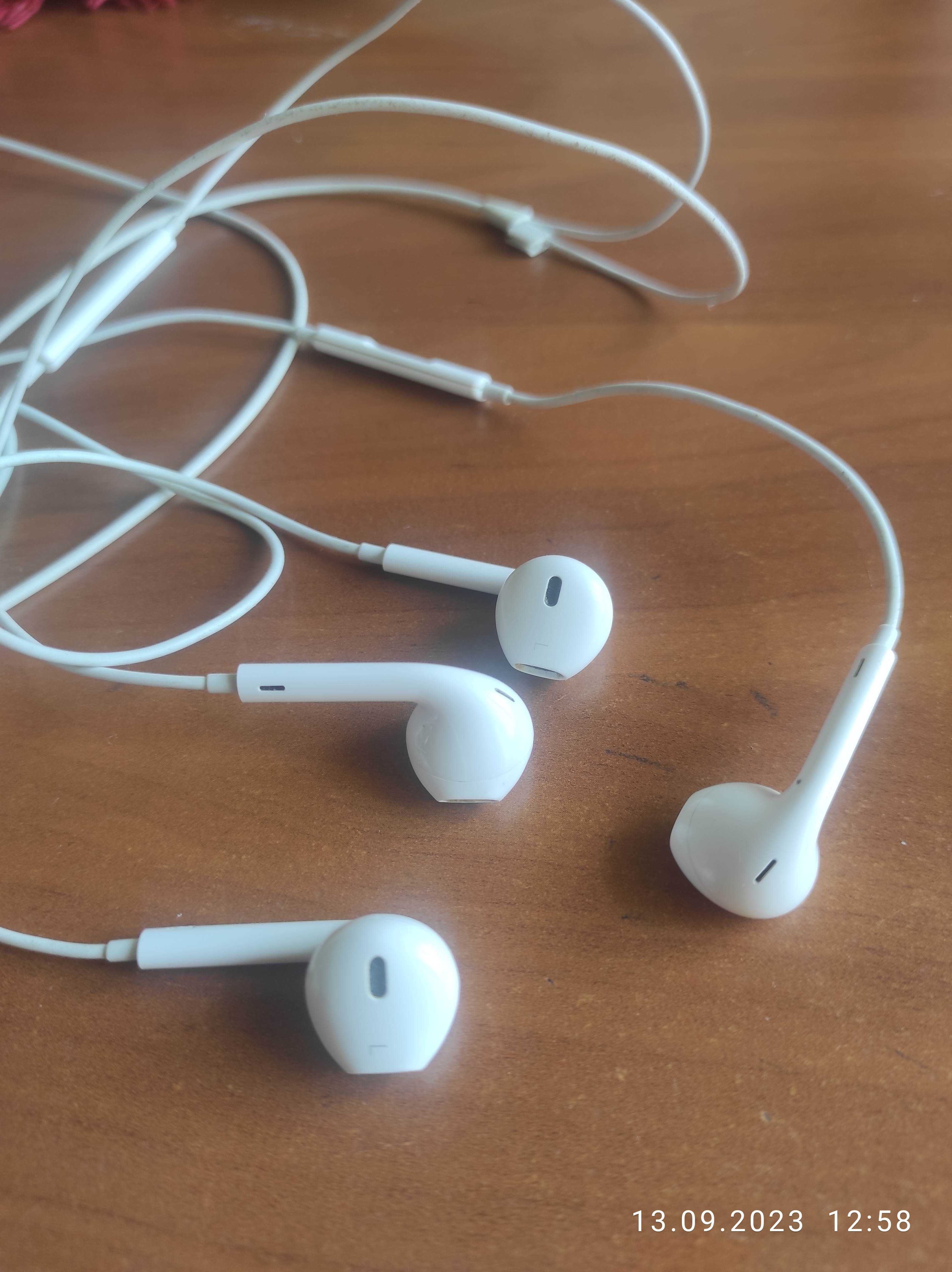 Наушники Apple iPhone EarPods 3,5 мм, оригинал (цена за 2 пары)