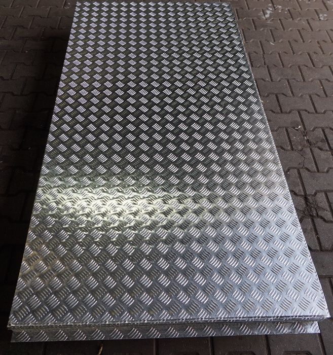 Blacha ryflowana aluminiowa, aluminium 2x1000x2000 mm