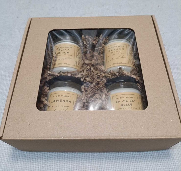 Zestaw Prezentowy Świece Sojowe Zapachowe 4x143ml