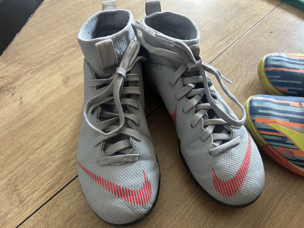 Buty piłkarskie Nike Mercurial 32 (20,5) i Joma 33