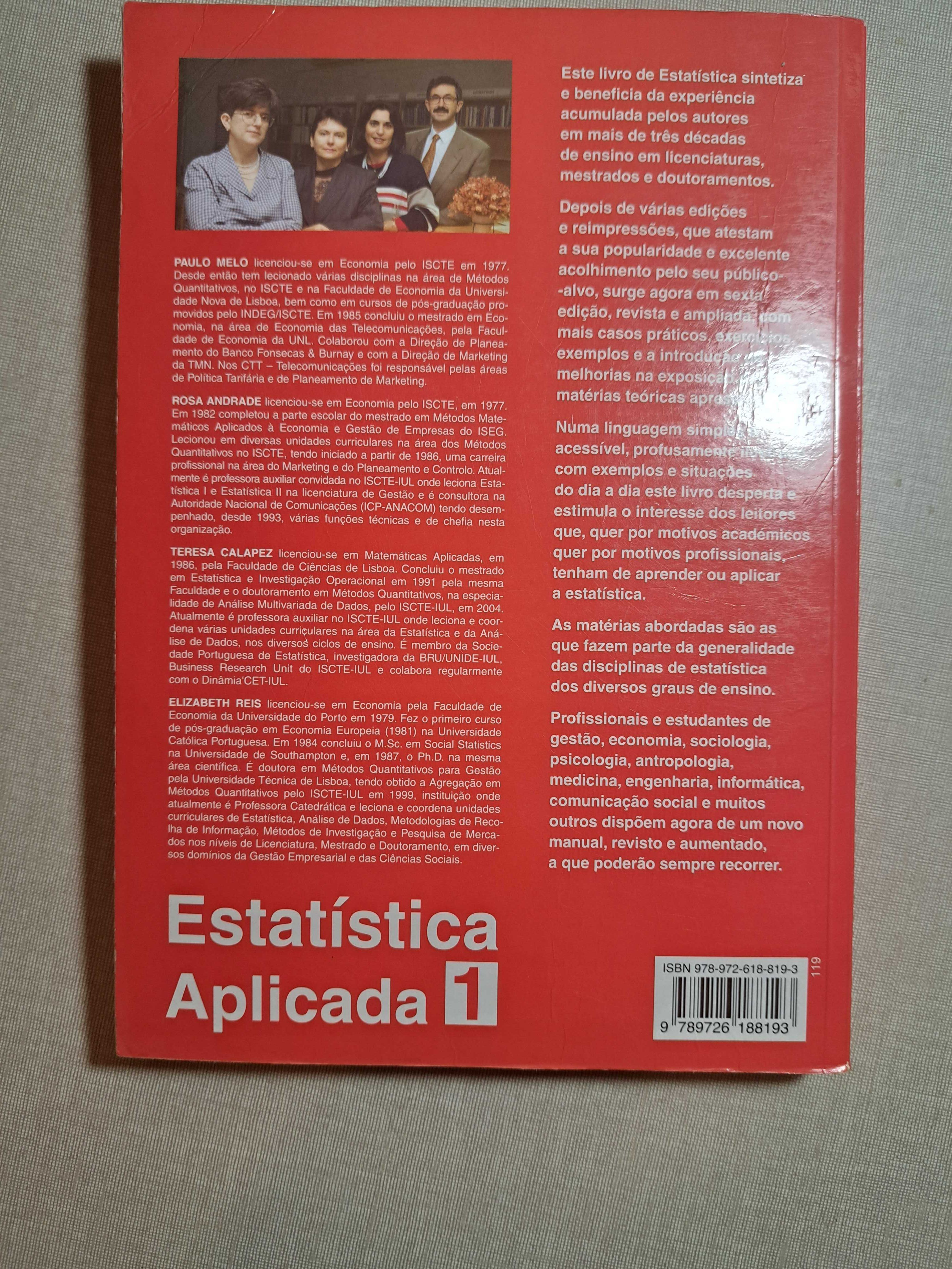Livro 1 Estatística Aplicada – Como Novo – Envio Rápido!