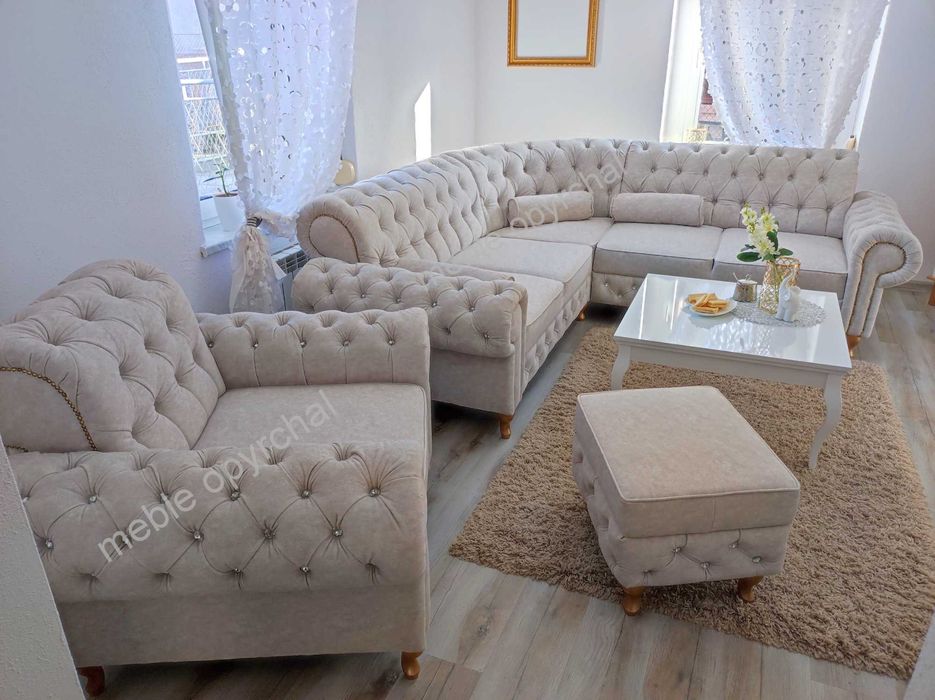 PRODUCENT!! NOWOŚĆ !! narożnik kryształki głebokie pikowanie NR 465