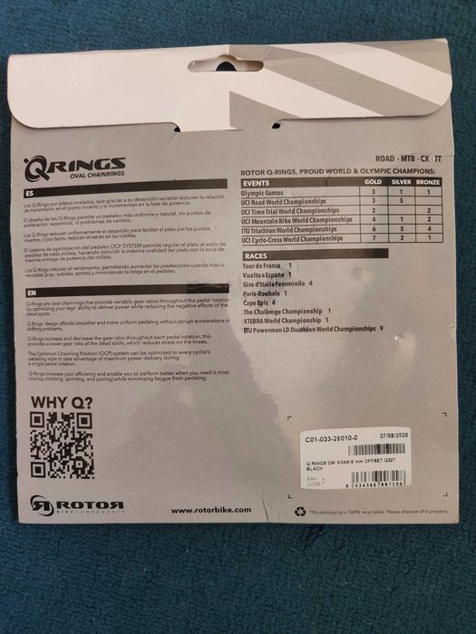 Cremalheira BTT MTB Rotor QRings Direct Mount 32T 6mm offset