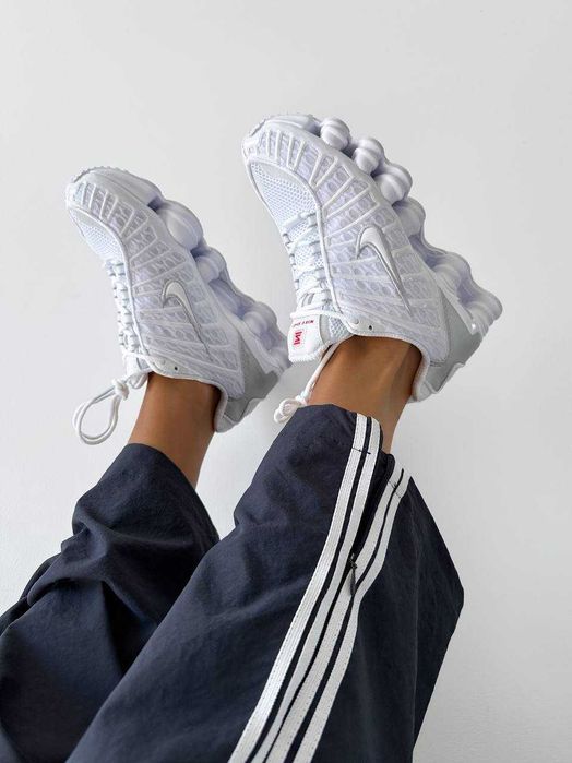 Женские кроссовки Nike Shox TL White Premium. 36-40