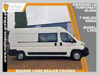 Peugeot Boxer, L3H2, BRYGADÓWKA, 7 miejsc, DOKA, tempomat, klima,  L3H2, 7 miejsc, Brygadówka, DOKA ,gwarancja, tempomat, klima,