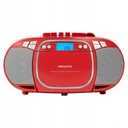 Boombox stereo FM MD44176 CD USB kaseta ,czerwony