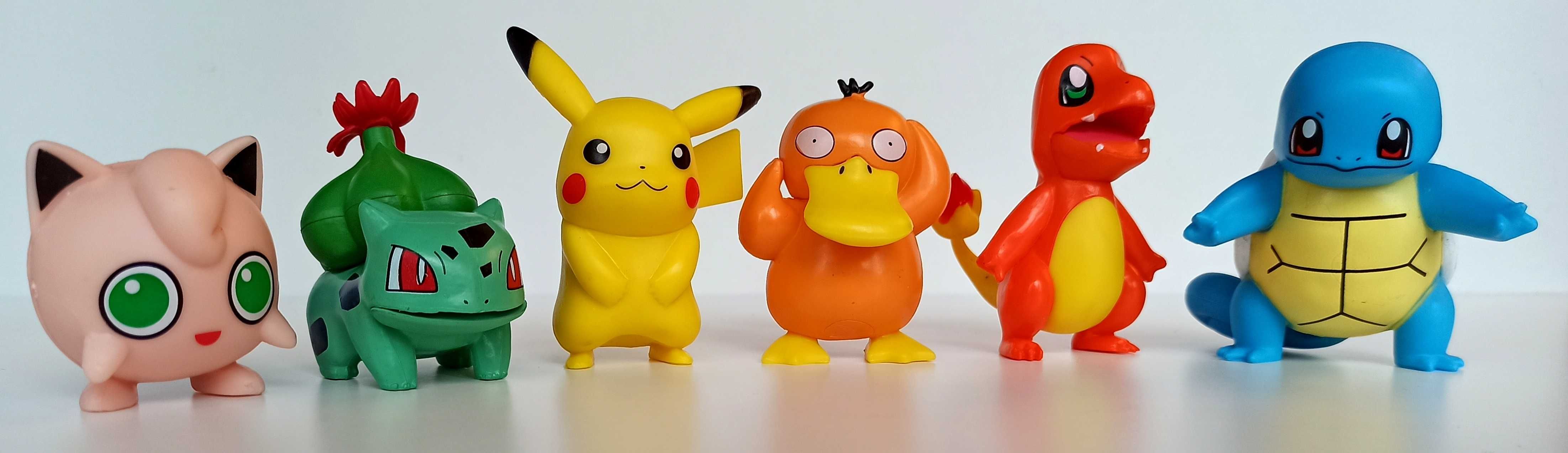 ZESTAW Figurki 6 szt pokemony Pikachu bulbasaur + Karty pokemon 30 szt