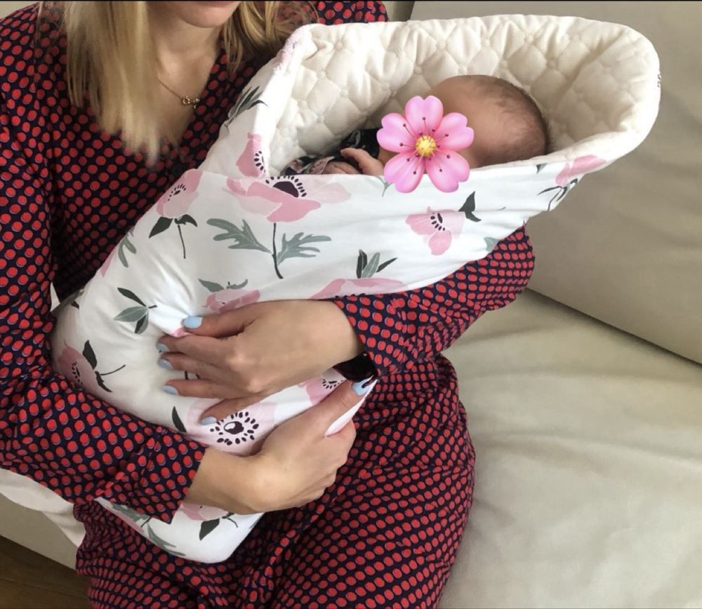 MAMO-Tato Rożek niemowlęcy dwustronny Velvet - Kwiaty