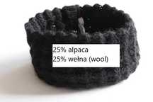 Wełniana opaska na głowę ciepła alpaka wełna Glückskind
