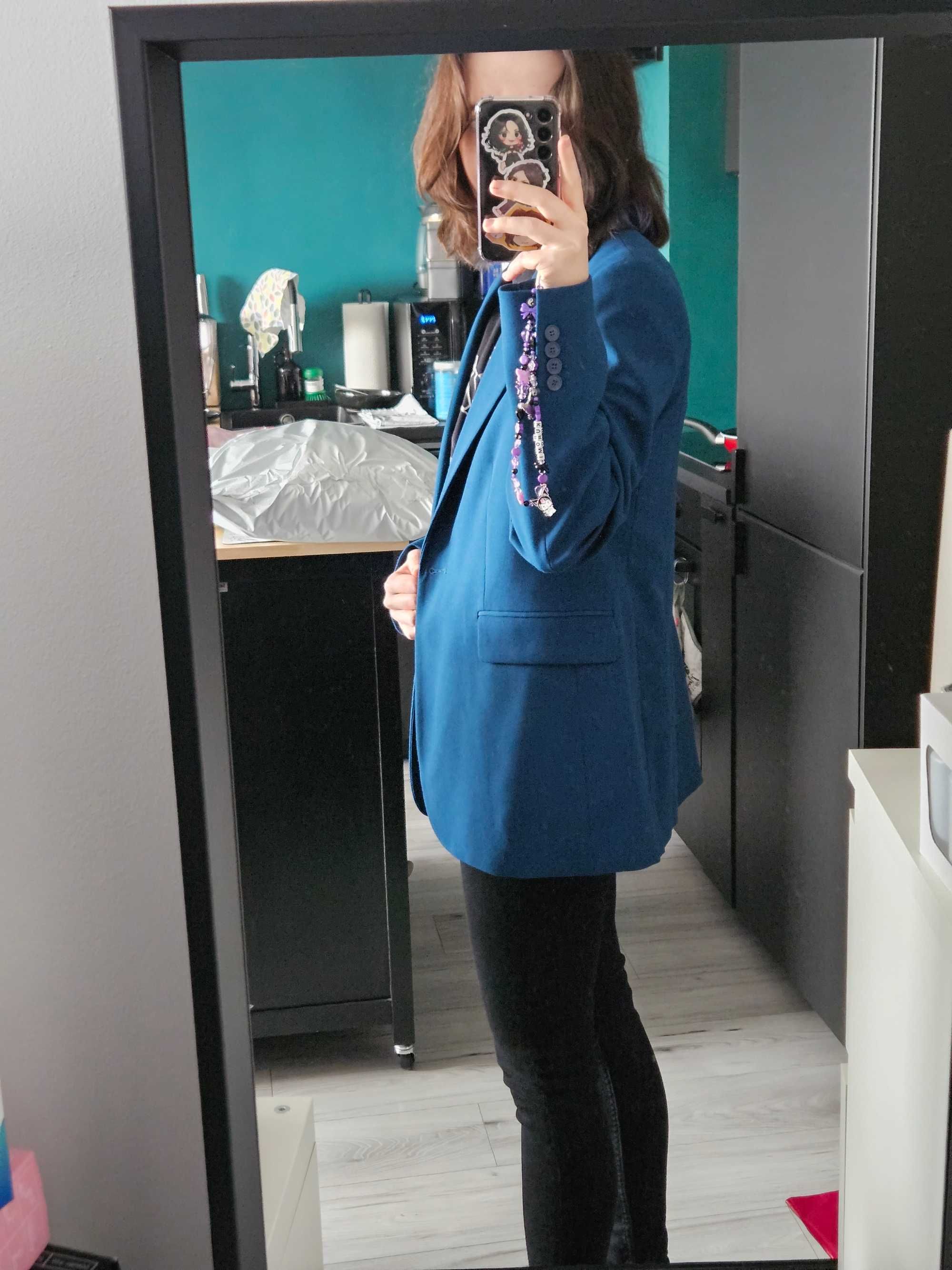 Turkusowa marynarka Zara r. S