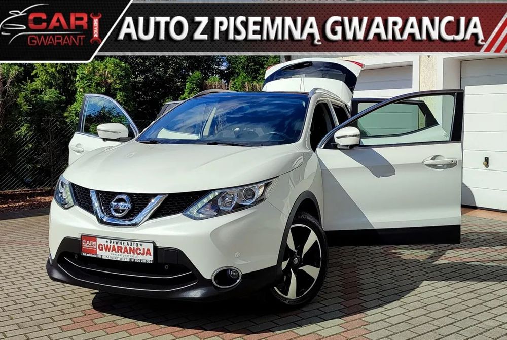 Nissan Qashqai Filmik VIDEO 1,2 Benzyna Kamery 360 Navi Panoramadach BIAŁA PERŁA