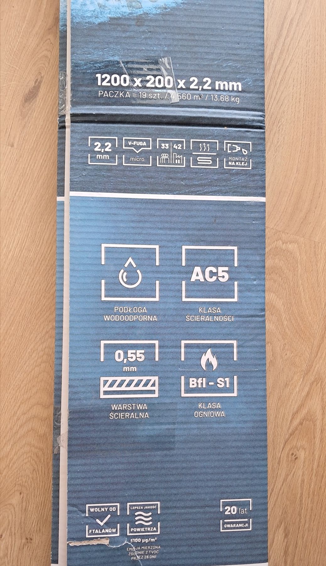Aqua Profi Panele winylowe AC5 2,2mm Dąb 9m2 38sztuk