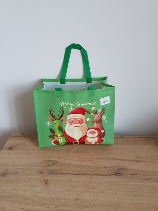 Torba Świąteczna na zakupy zielona