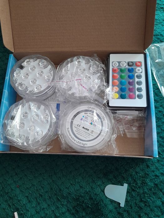 Lampy do jacuzzi IP68 wodoodporne zanurzeniowe LED z  pilotem nowe