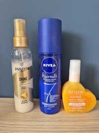 Odżywki do włosów w spray'u - nivea hairmilk, revlon equave, pantene