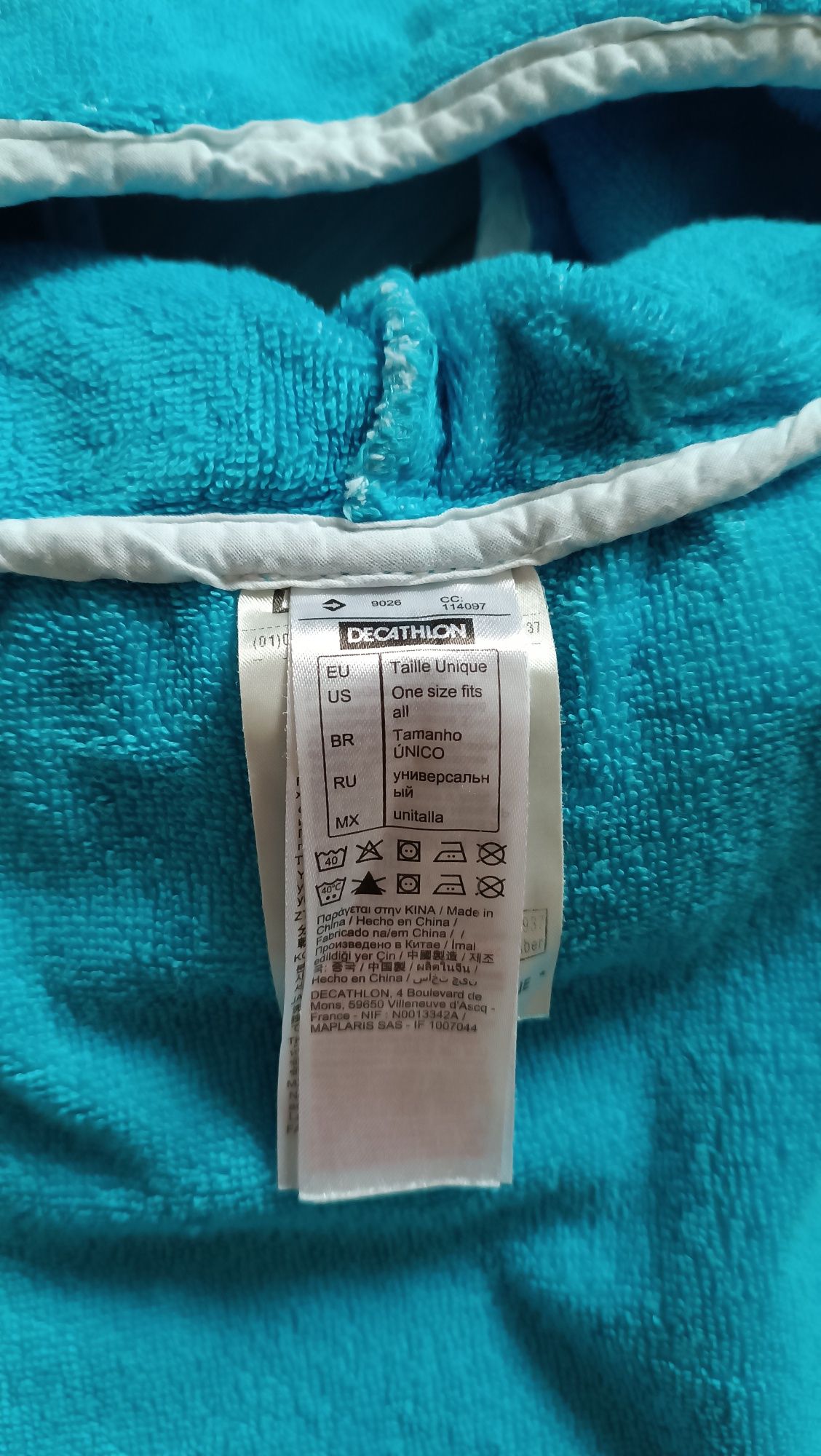 Tribord Ponczo kąpielowa dziecięce ręcznik z kapturem Decathlon