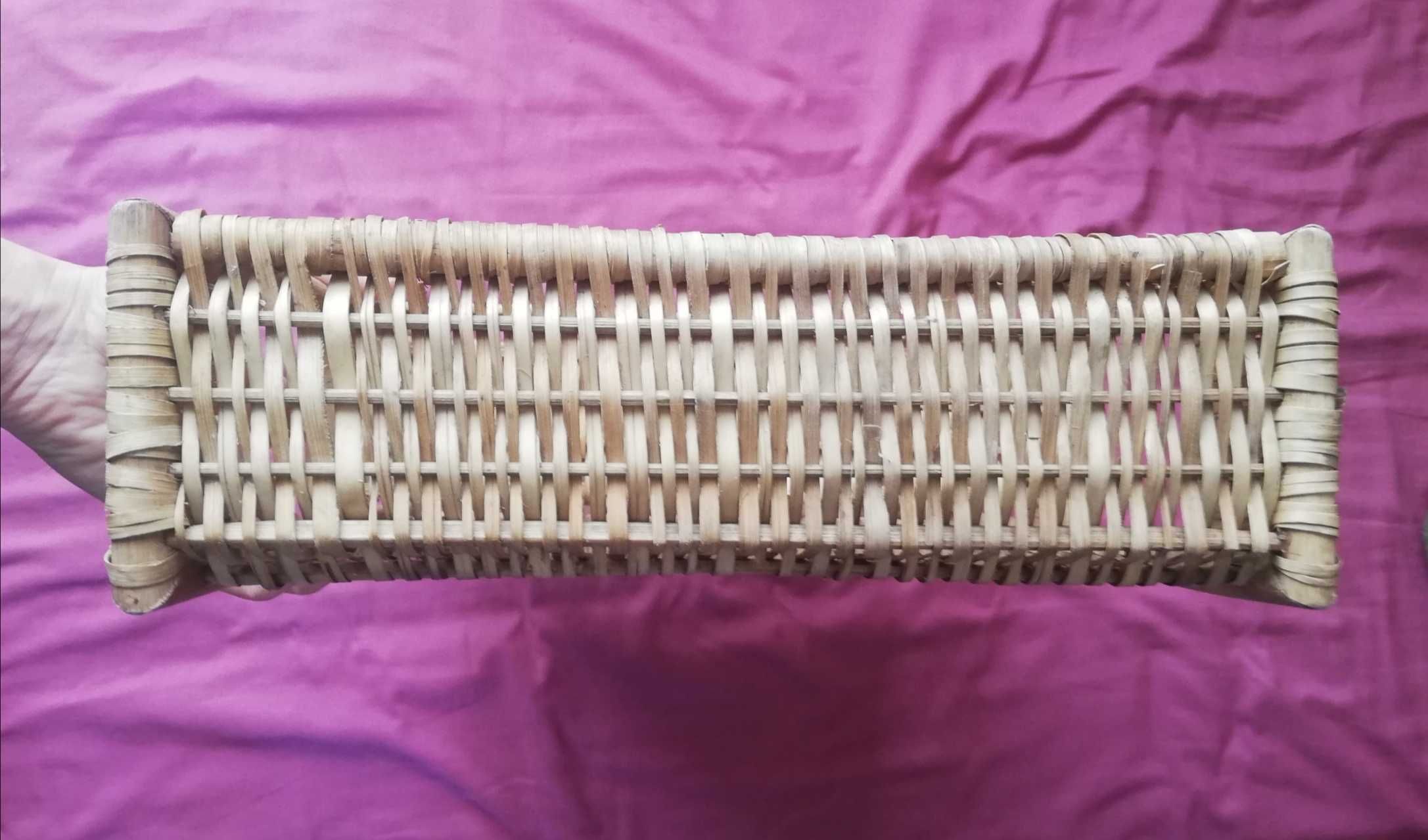 3 półeczki wiszące wiklinowe koszyki wiklinowe 52x32x10,5cm