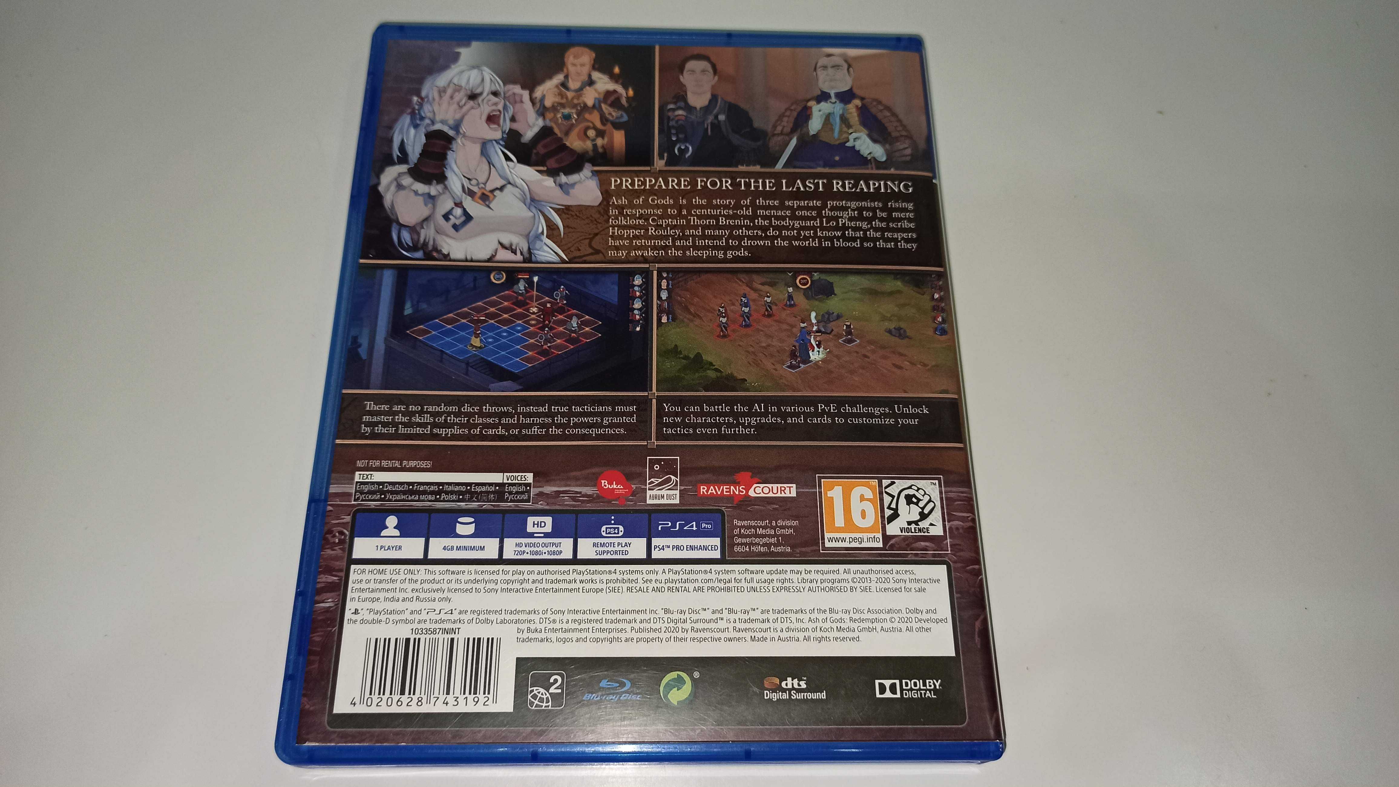 ps4 ASH OF GODS REDEMPTION po polsku turowy RPG STRATE jak banner saga