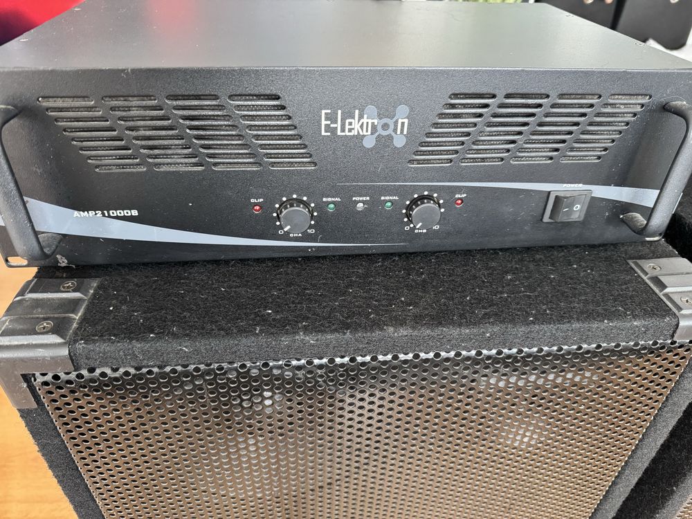 Glosniki estradowe duże +  wzmacniacz, consola Yamaha MG82 cx