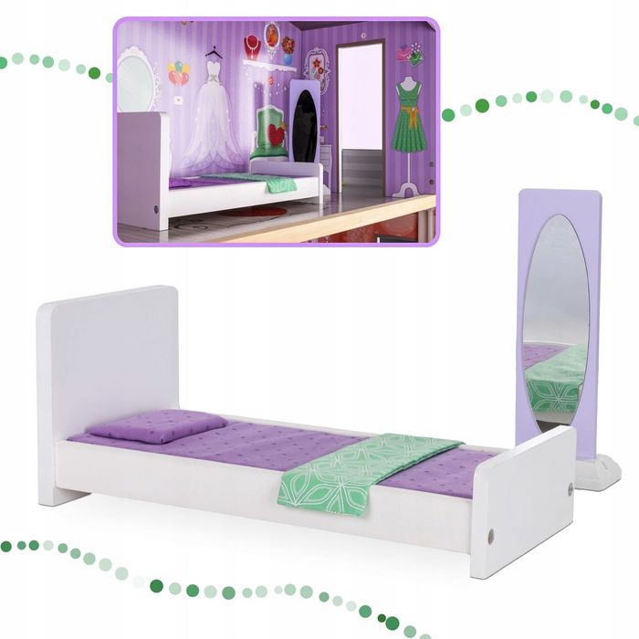 Drewniany PREMIUM‼️ Domek Dla Lalek Mebelki Winda 3 Piętra 117cm XXL